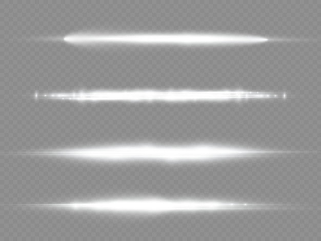 Os raios de luz flash de lente horizontal branca pacote feixes de laser brilham linha branca lindo sinalizador