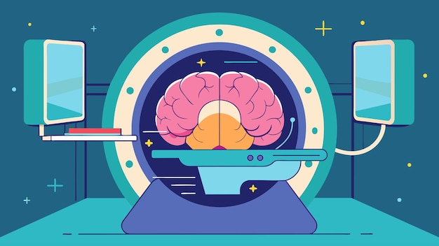 Vetor os spets usam uma poderosa máquina de ressonância magnética para criar imagens do cérebro com um nível de detalhe sem precedentes