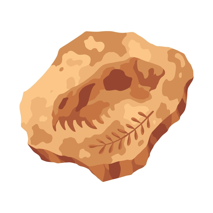 Vetor ossos de esqueleto fóssil de dinossauro escavações de arqueologia isolaram esqueletos de répteis pré-históricos