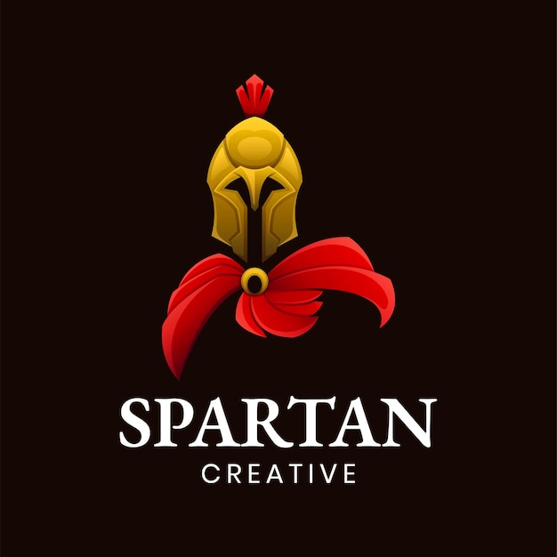 Vetor Ótimo design de logotipo de mascote espartano