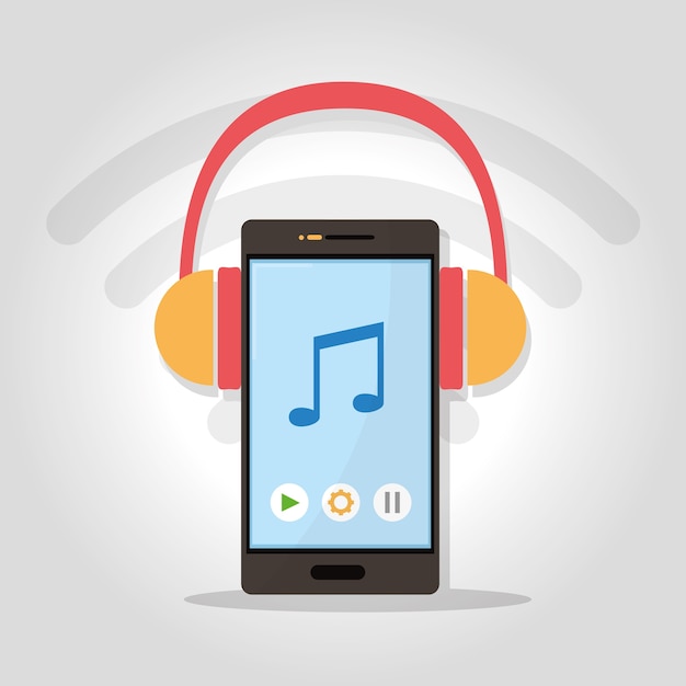 Ouça música com smartphone