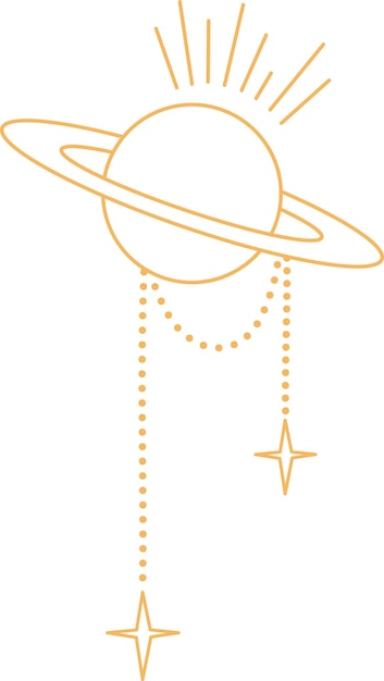 Vetor ouro ilustração em vetor svg astrologia. lua crescente com estrelas e raios. sublimação astronomia