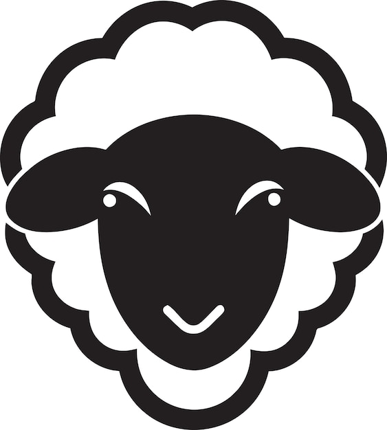 Vetor ousado ícone de ovelha negra vector elegância silhueta de ovelha logo dark delight