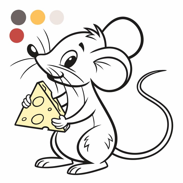 Outline de página de colorir do desenho animado sorrindo bonito