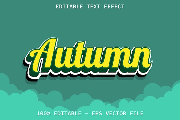 Outono com efeito de texto editável de estilo moderno