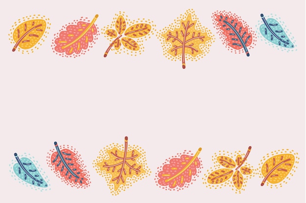 Outono outono fundo de folhas coloridas