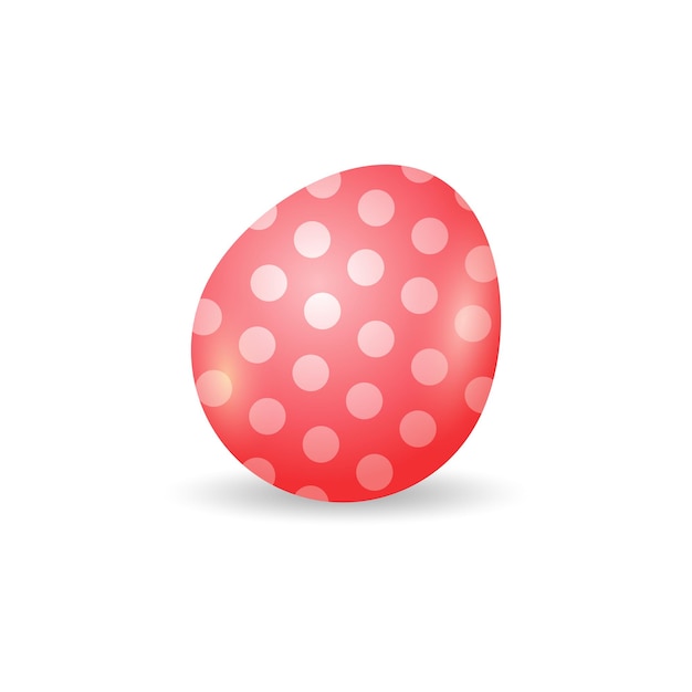 Ovo de páscoa colorido feliz páscoa festival pintado ovo isolado no vetor de fundo branco