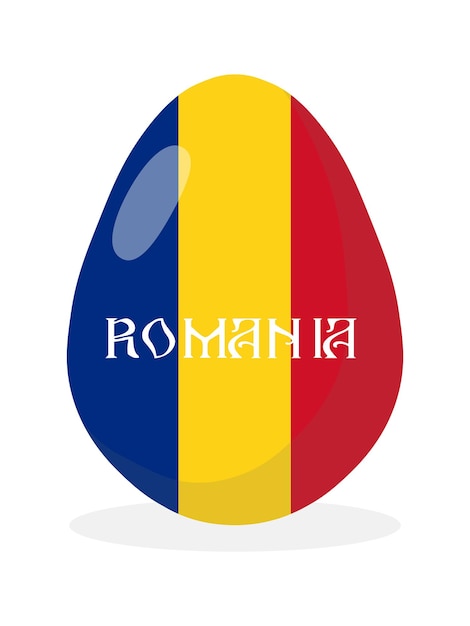 Vetor ovo de páscoa tricolor romênia