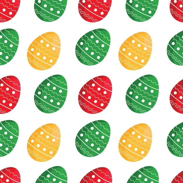Ovos de páscoa decorativos fofos sem costura padrão