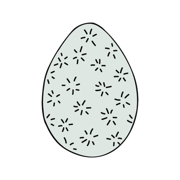 Ovos de páscoa desenhados à mão com decoração doodle vector