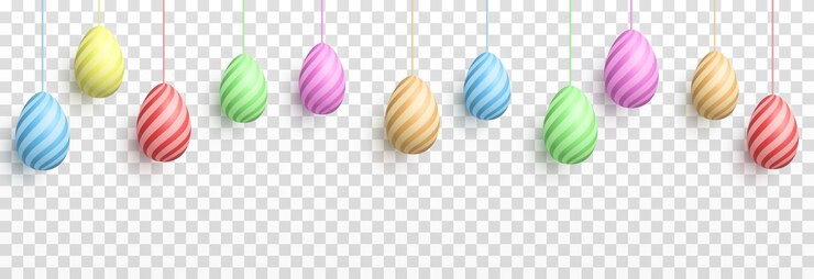 Vetor ovos de páscoa pintados com vetor png. ovos pendurados png ovos multicoloridos png. ovos de galinha, comida.