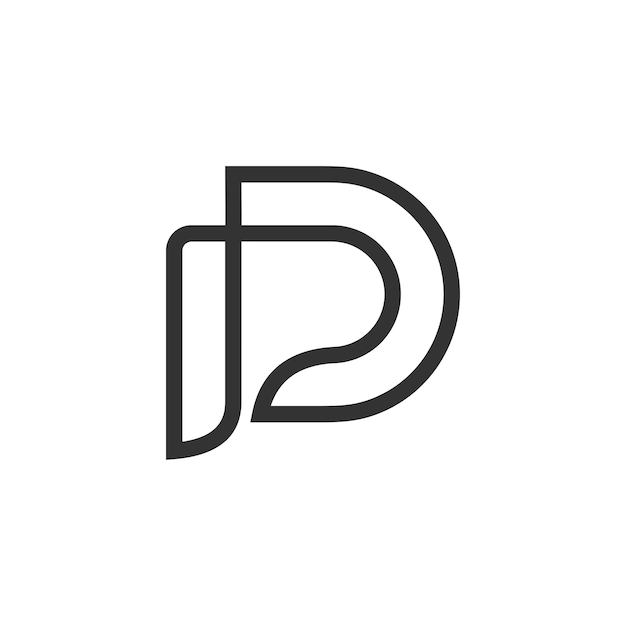 P letra ideia de elemento de design do logotipo com conceito moderno criativo vetor de alta resolução