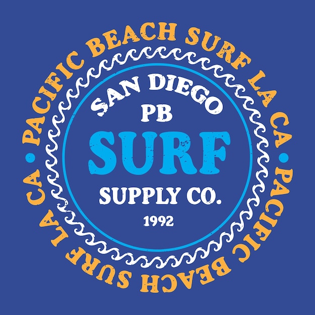 Pacific beach surf los angeles canadá san diego surf logotipo