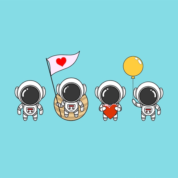 Pacote Bonito Astronautas Kawaii