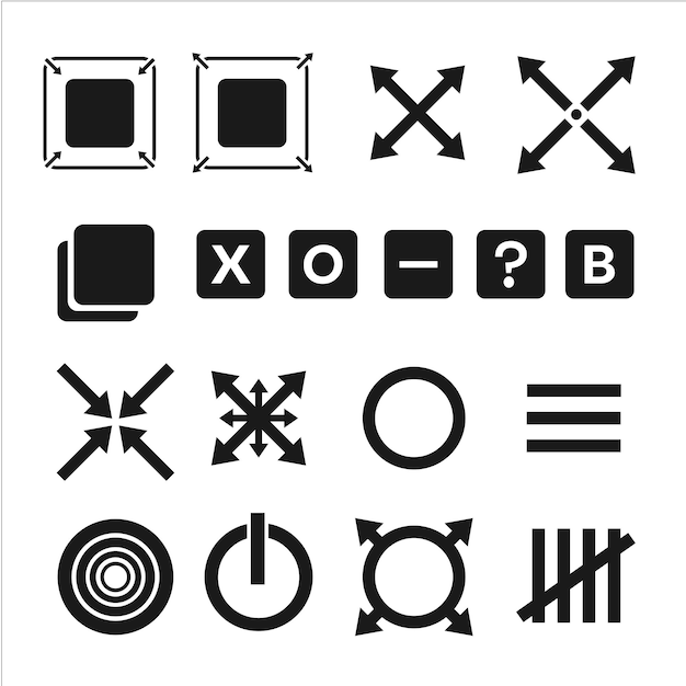 Pacote de conjunto de ícones conjunto de ícone digital