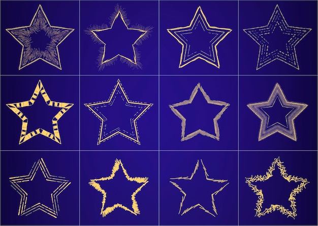 Pacote de decorações de estrelas