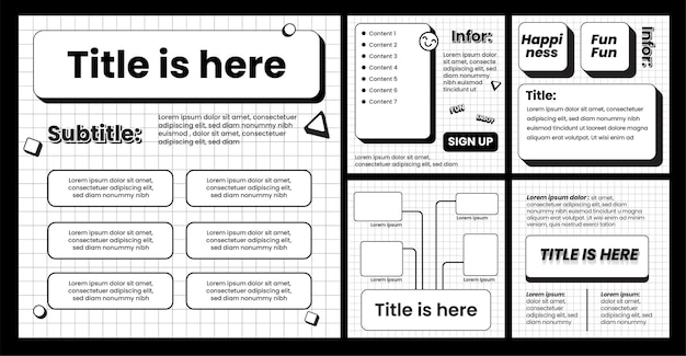 Pacote de design de layout de mídia social