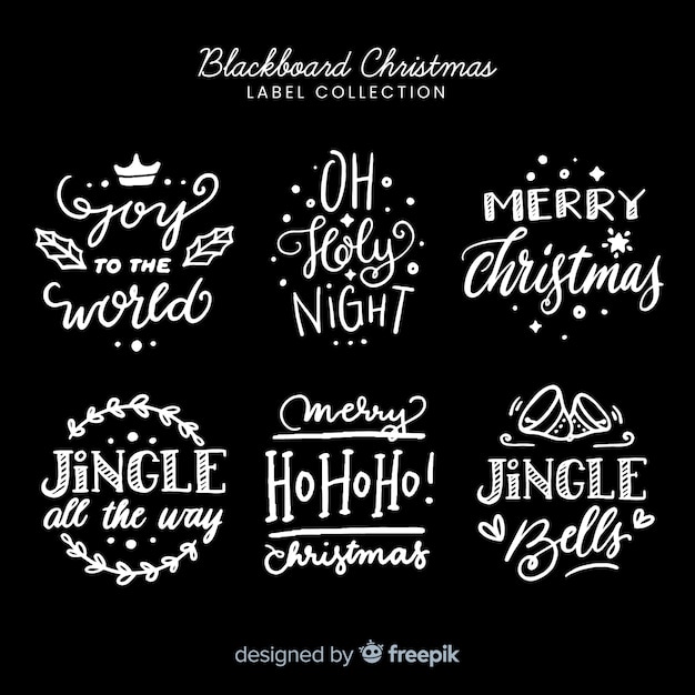 Pacote de distintivo de lousa de Natal