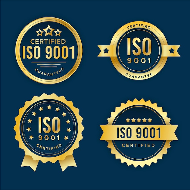 Pacote de emblemas de certificação iso