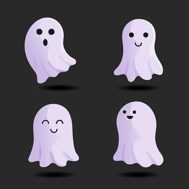 Pacote de fantasmas do festival de halloween