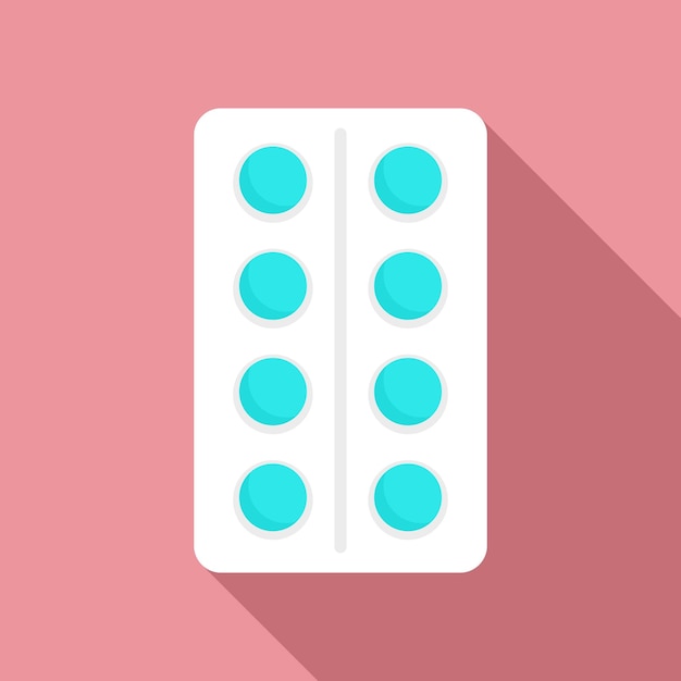 Pacote de ícone de pílulas ilustração plana de pacote de ícone vetorial de pílulas para web design