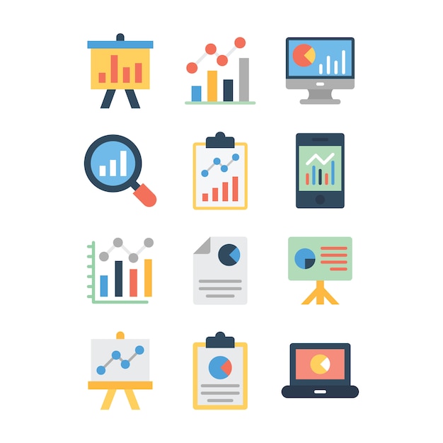 Pacote de ícones de análise de dados