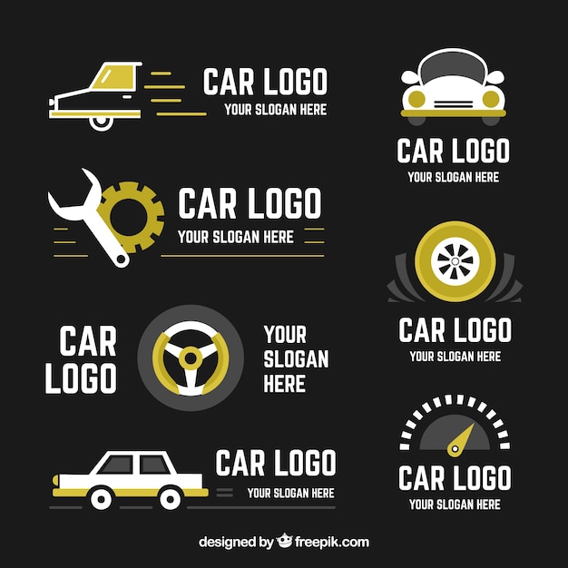 Pacote de logotipo do carro escuro
