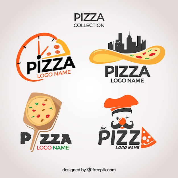 Pacote de logotipos de pizzarias