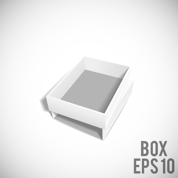 pacote de papelão branco caixa mockup eps 10