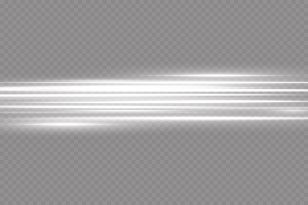 Pacote de sinalizadores de lente horizontal de ouro feixes de laser raios de luz horizontal luz brilhante vetorial transparente
