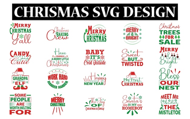 Pacote de svg de natal