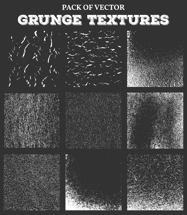 Vetor pacote de texturas grunge
