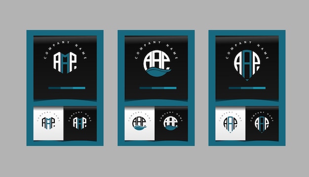 Pacote de vetores de design de logotipo de letra inicial moderna aap