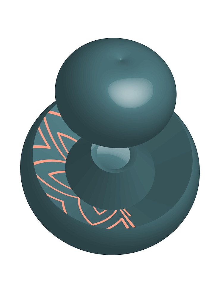 Vetor padrão 3d geométrico abstrato com suporte magnético de brinquedo isolado com bola