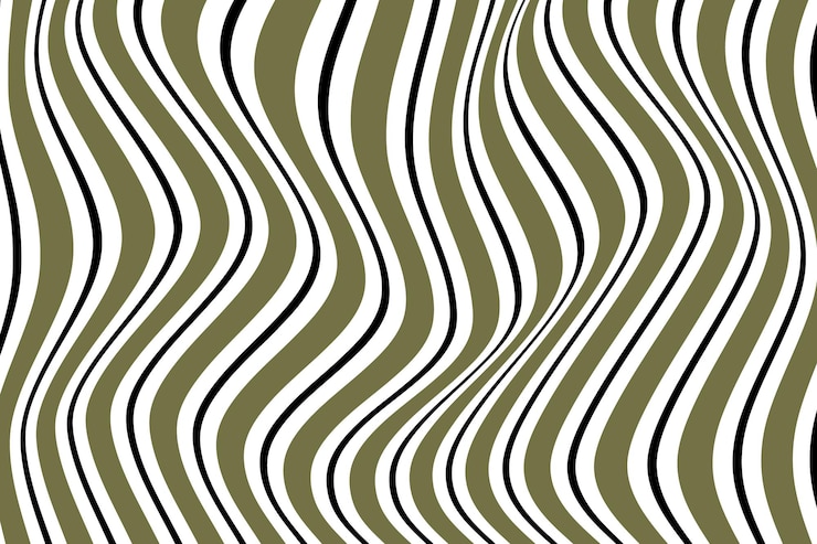 Vetor padrão abstrato em cores verdes e brancas com um padrão ondulado