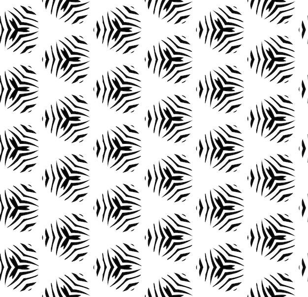 Padrão abstrato sem costura preto e branco fundo e pano de fundo design ornamental em tons de cinza ornamentos de mosaico ilustração gráfica vetorial