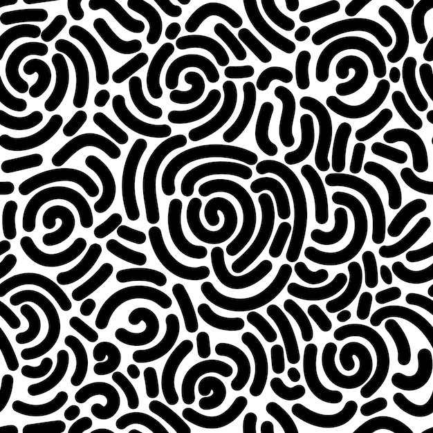 Padrão abstrato sem emendas com ornamento geométrico de mosaico de labirinto de linhas Impressão desenhada à mão