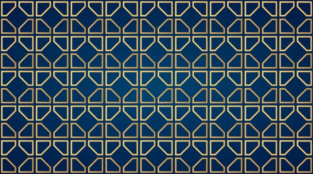 Padrão árabe ornamental plano gradiente padrão árabe dourado