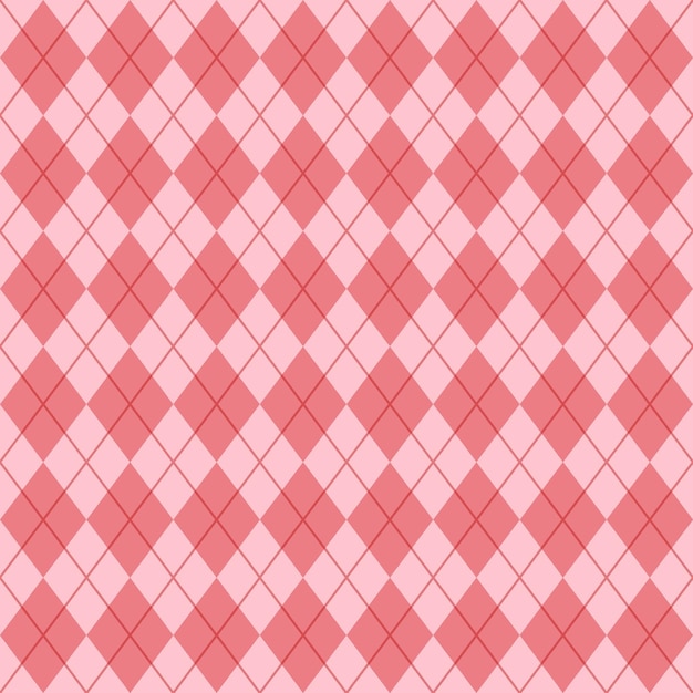 Padrão Argyle Vermelho Sem Costura
