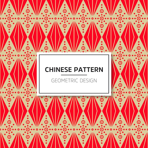 Padrão chinês sem costura. ornamento vermelho do fundo do vetor. decoração com chin tradicional