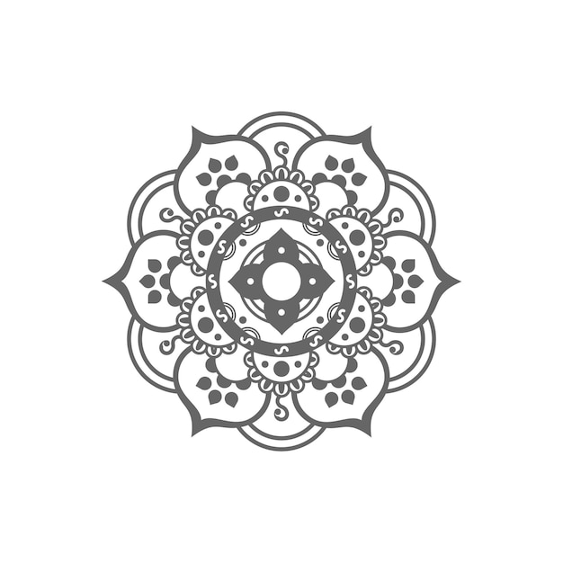 Padrão circular em forma de mandala para decoração de tatuagem henna mehndi ornamento decorativo em estilo oriental étnico página do livro para colorir