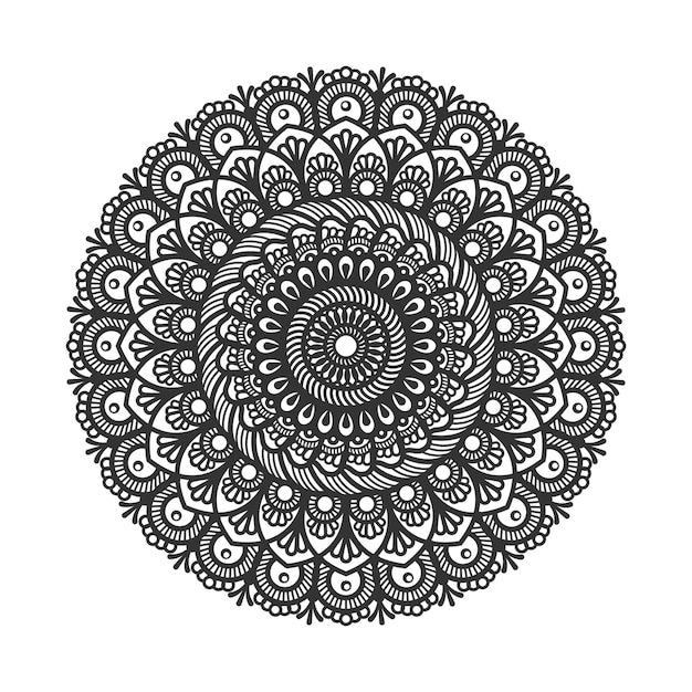 Padrão circular em forma de mandala para decoração