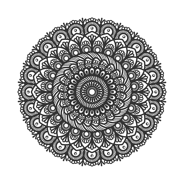 Padrão circular em forma de mandala para decoração