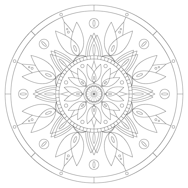 Padrão circular em forma de mandala para henna mehndi ou decoração de tatuagem ornamento decorativo