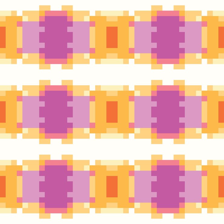 Vetor padrão colorido minimalista de pixel sem costura