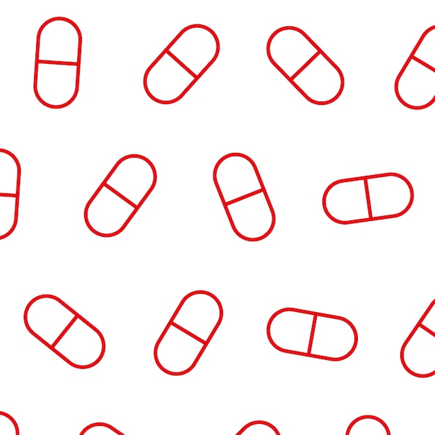 Vetor padrão com comprimidos de pílulas ilustração vetorial eps 10