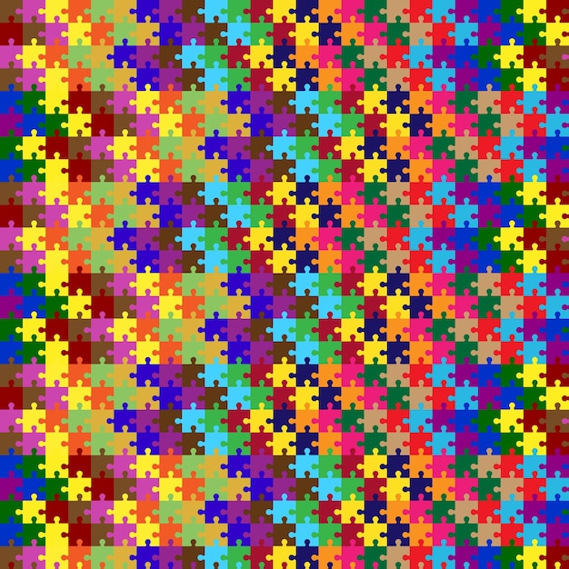 Padrão com quebra-cabeças coloridos. ilustração vetorial. episódio 10