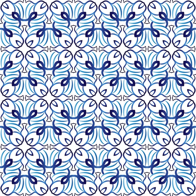 Vetor padrão de azulejo cerâmico islâmico motivos árabes indianos damasco padrão sem costura porcelana étnica boêmia fundo abstrato flor impressão para tecido e papel vetor ilustração