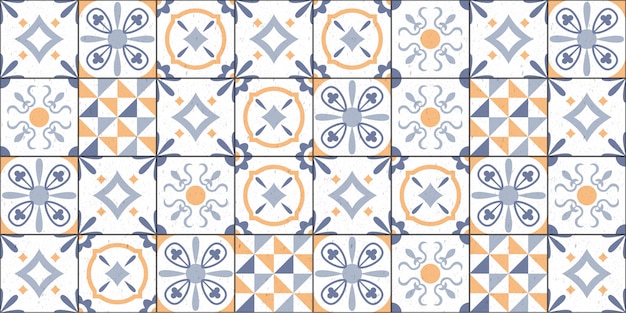 Padrão de azulejos geométricos decorativos