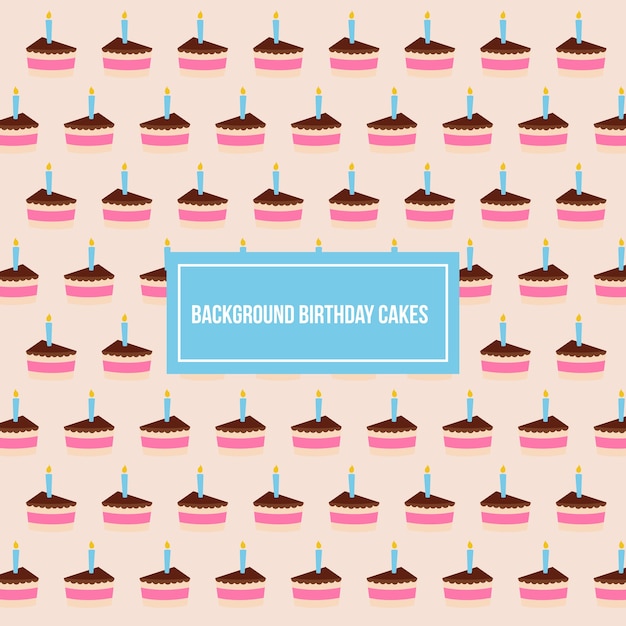 Vetor padrão de bolos de aniversário